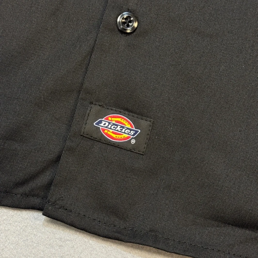 DICKIES Maxxis Tires Work Shirt Mens XL Black Short Sleeve Embroidered Button Up - Picture 7 of 9